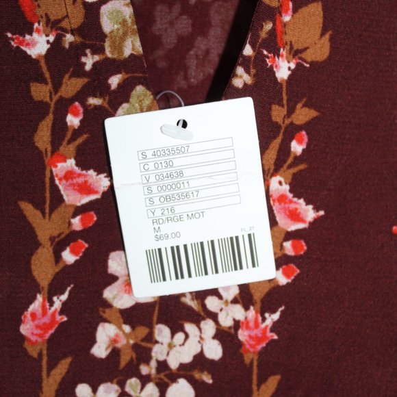 Kimchi Blue Maroon Keyhole Mini Shift Dress - Picture 5 of 6